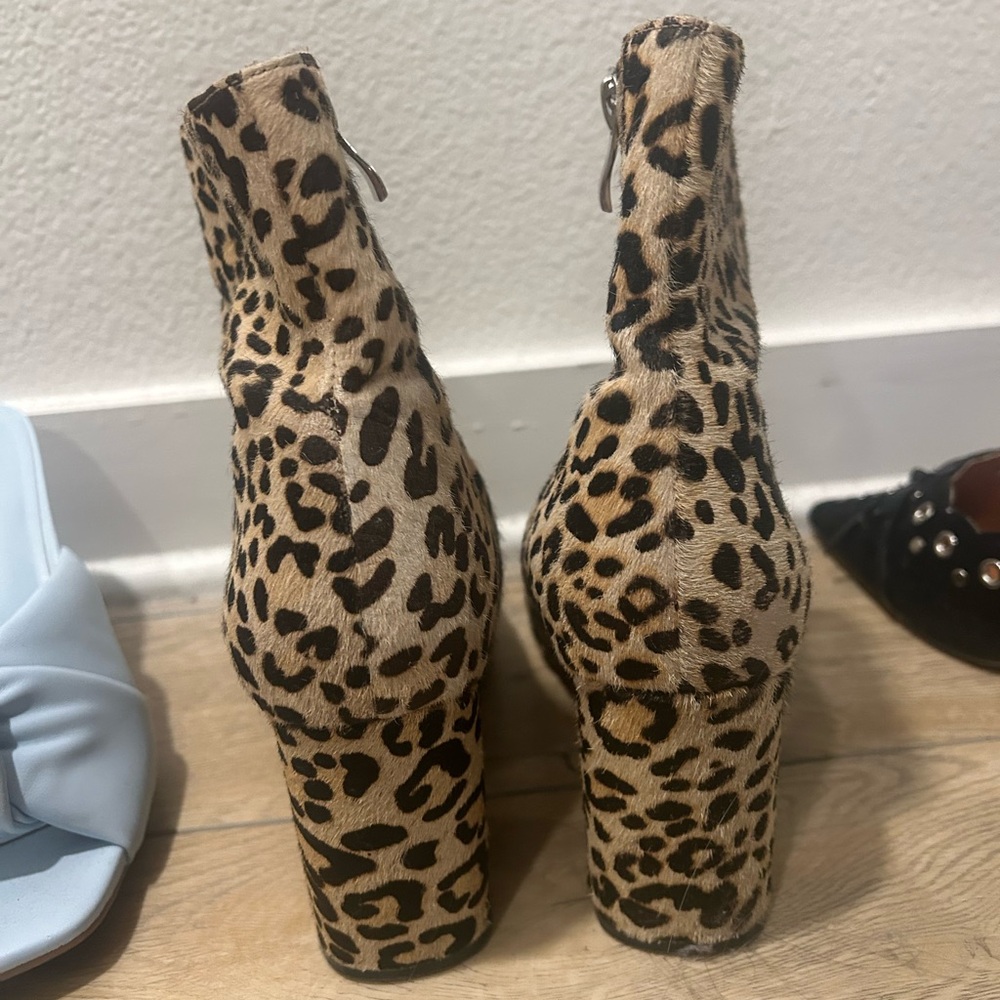 Halogen Leopard Print Ankle Boots - image 3